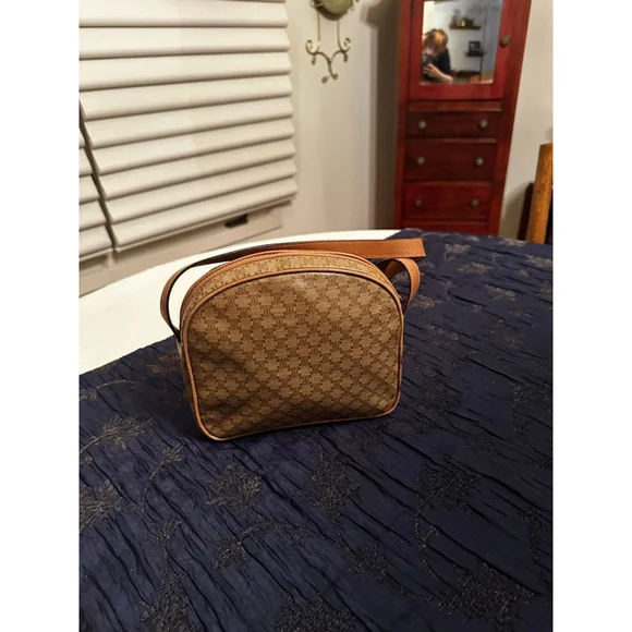 Celine Brown Tan Monogram Crossbody Bag - Picture 6 of 16